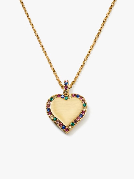 kate spade Jewelry - Kate Spade "Take Heart" Multi-Colored Crystal Pendant Necklace